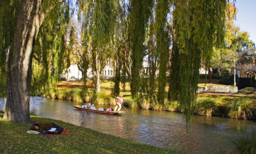 Punt on River in Christchurch Park