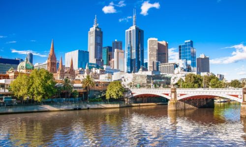 Melbourne Central Business District Near Princes Bridge