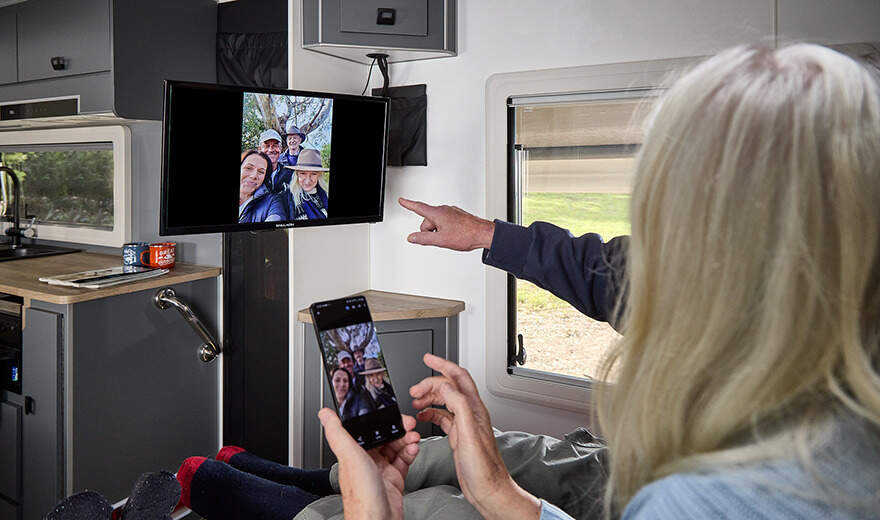 Buy ENGLAON 24 Full HD LED Android Smart 12V TV with DVD Combo &  Chromecast for Caravans RV Home Online
